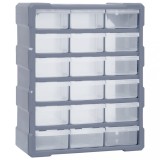 VidaXL Organizator cu 18 sertare medii, 38x16x47 cm