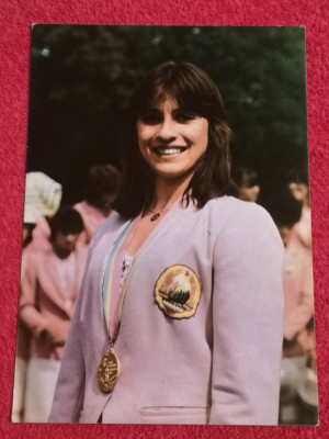 Foto gimnastica-tip carte postala - gimnasta CRISTINA GRIGORAS (JO 1984) foto