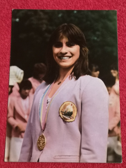 Foto gimnastica-tip carte postala - gimnasta CRISTINA GRIGORAS (JO 1984)