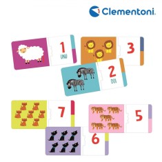 Joc Educativ Clementoni Numerele, Multicolor, 3+ Ani, Set Puzzle 10 Cartonașe