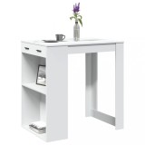 Gossi masa de bar, alb, 102x70x103,5 cm, lemn prelucrat