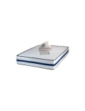 Set Saltea ortopedica Tulip Super Lux Comfort 140x200x30cm, fermitate tare, cu plasa de arcuri tip Bonell, sistem aerisire banda Spaceair, Saltsib plu