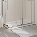 Cadiță duș dreptunghiulară vidaXL, ABS alb, 70x120 cm, cadă baie, scurgere 9cm, extra-plată