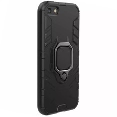 Husa iPhone 7 8 Antisoc cu Inel Negru Techsuit SS foto