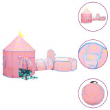 Cort de joaca pentru copii cu 250 bile, roz, 301x120x128 cm GartenMobel Dekor, vidaXL