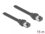 Cablu de retea RJ45 Cat.6 compatibil cu Starlink Gen3 15m Gri, Delock 90667