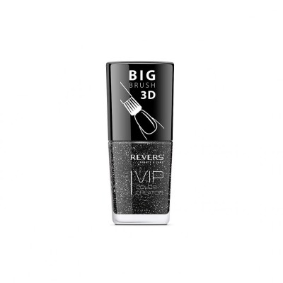 Lac de unghii Vip, 3D, Revers, negru, 12 ml, Nr 122 - sidefat, cu particule foto