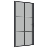 Cumpara ieftin Usa de interior, 102,5x201,5 cm, Negru, sticla mata si aluminiu