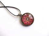 colier sticla cu mandala 38207