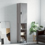 Cumpara ieftin Dulap &icirc;nalt, gri sonoma, 34,5x34x180 cm, lemn prelucrat