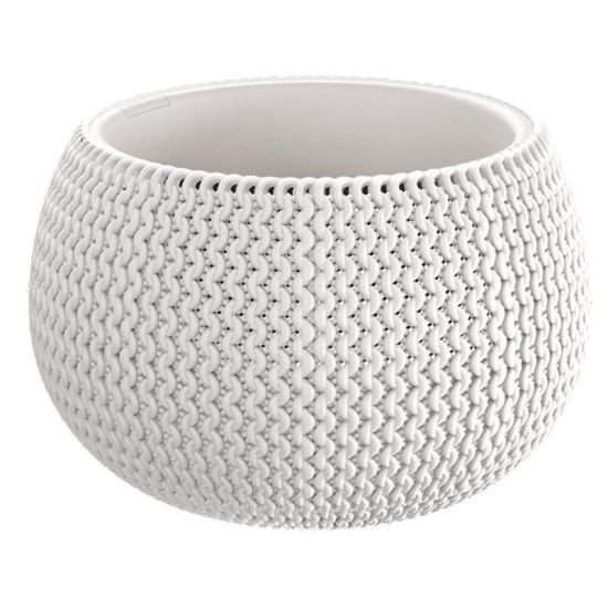 Ghiveci decorativ pentru flori, rotund, alb, 29x19.5 cm, Splofy Bowl GartenVIP DiyLine