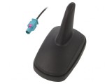 Antena Radio Auto SHARK Neagră cu Amplificator 12V, 4Carmedia
