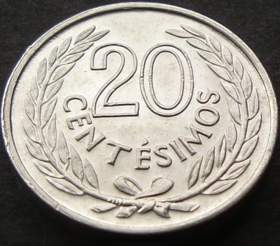Moneda 20 CENTESIMOS - URUGUAY, anul 1965 *cod 2546 = A.UNC foto