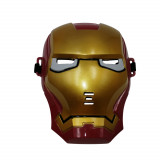 Cumpara ieftin Masca Iron Man, plastic, LED, rosu-galben