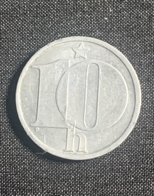 Moneda Cehoslovacia 10 haleri 1982 foto