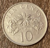 C50 - Moneda foarte veche - Singapore - 10 centi - 1987