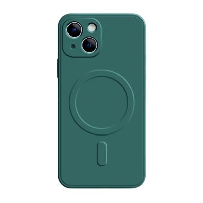 Husa Protectie Flippy Compatibila cu iPhone 12, Liquid MagSafe, Ring-Shaped, Magnetica, Verde foto