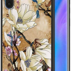 Husa SAMSUNG Galaxy A40 - Flowers 3D (Alb)