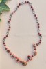 COLIER VINTAGE DIN METAL CU DECOR CORAL NATURAL SI CRISTAL ROSU FATETAT