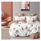 Lenjerie pat dublu,bumbac finet,6 piese,cearceaf normal 220x240cm, cearceaf pilota 200x220cm, 2 fete de perna 50x70, 2 fete de perna 70x70-A1089
