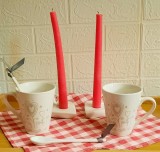 Set căni cu linguri și set suport lumanare inimă