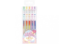 Pix cu gel 0.5 mm Marble Zebra 5 culori/set