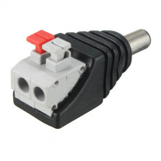 Conector de alimentare tata, 12V, cu terminal rapid SDC-KAT