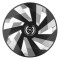 Set 4 Capace Roti, potrivite jantelor de R15, pentru Opel, model vector black and silver