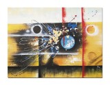 Cumpara ieftin Tablou abstract pictat manual gigant - Prin univers, 120x90cm ulei pe panza in relief efect 3D, gata de agatat pe perete