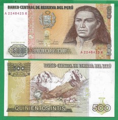= PERU - 500 INTIS - 1987 ? UNC = foto