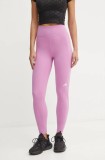Adidas Performance leggins de alergare Own The Run culoarea violet, neted, IX2862