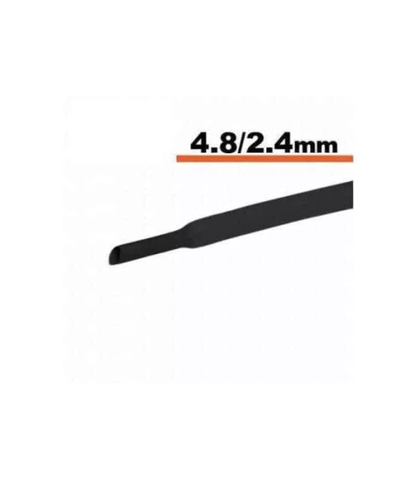 Tub termocontractibil negru 4.8mm/ 2.4mm 0.5m
