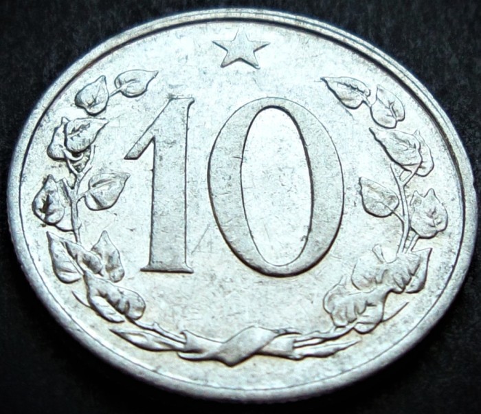 Moneda 10 HALERU - RS CEHOSLOVACIA, anul 1967 * cod 401