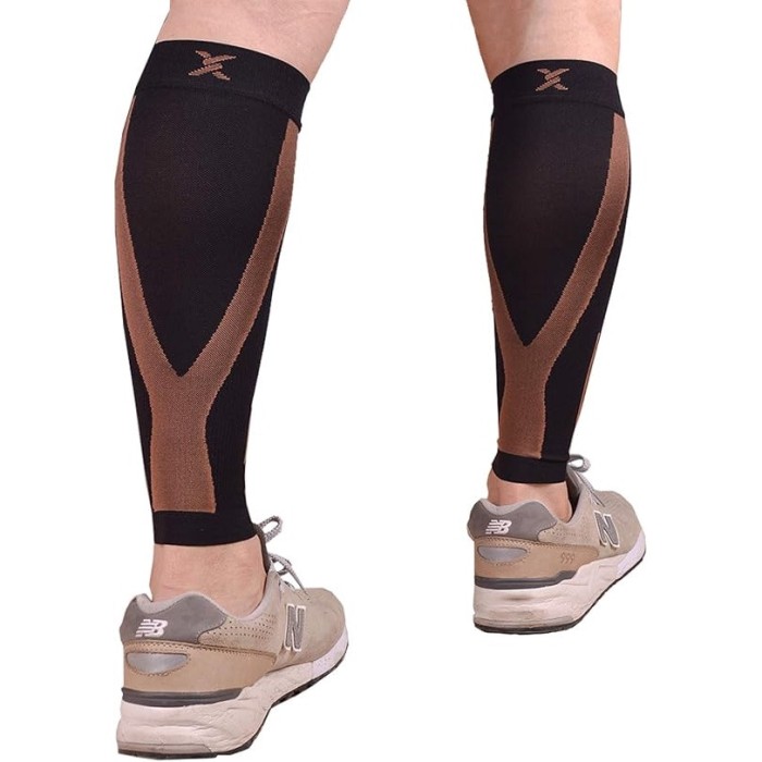 Set 2 ciorapi de compresie pentru gambe Thx4Cooper, S/M, tesatura, negru