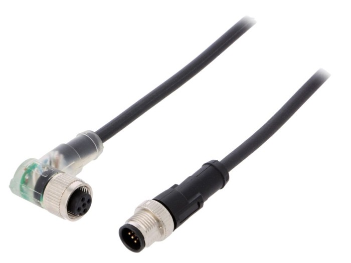 Cablu conectare M12 5P 2m PUR