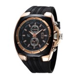 Cumpara ieftin Ceas Barbatesc V6 Classic, Sport-Elegant, Quartz, Negru, Silicon, Analogic, Diametru 5cm