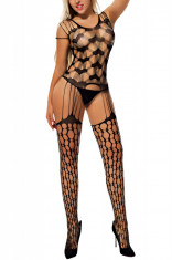 BS308-1 Bodystocking cu model tip portjartier si decupaje foto