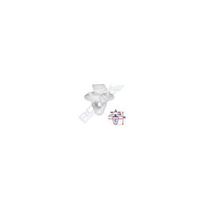 CLIPS TAPITERIE PENTRU FIAT - ALB SET 25 BUC 61536 foto
