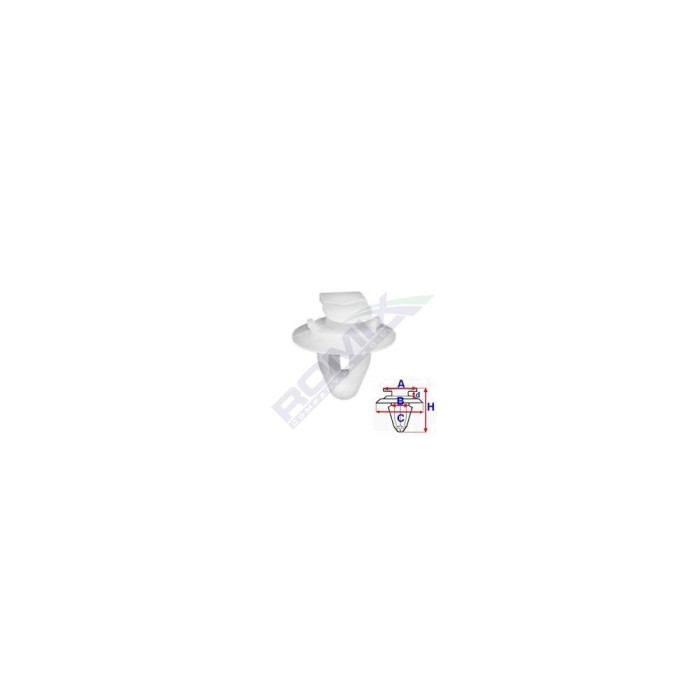 CLIPS TAPITERIE PENTRU FIAT - ALB SET 25 BUC 61536