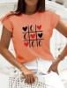 Tricou Orange din Bumbac X si O Love, Portocaliu