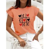Tricou Orange din Bumbac X si O Love