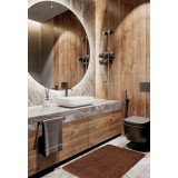 Set 2 Covorase Baie Model Ethnic 2518, Marimi 60 x 100 50 x 60 cm, Maro, Antiderapant, Antialergic, Polipropilena