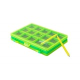 Cutie magnetică Delphin MAGBOX, 12,5x8x2cm, 15+10 compartimente, pentru carlige si alte accesorii