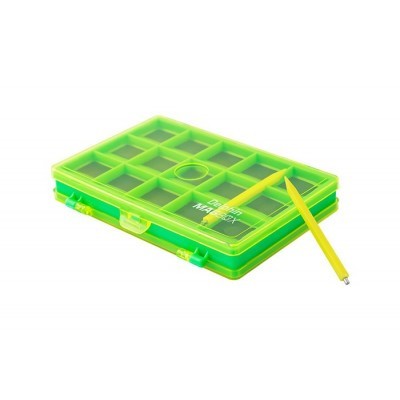 Cutie magnetică Delphin MAGBOX, 12,5x8x2cm, 15+10 compartimente, pentru carlige si alte accesorii