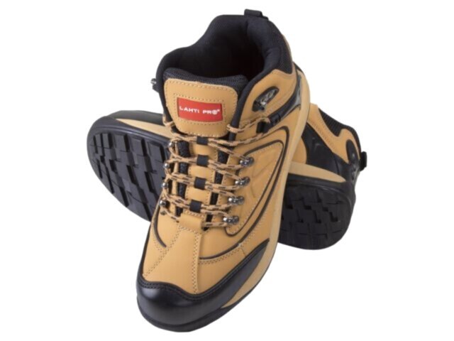 Ghete Lahti Pro L3010242, mărimea 42, nubuck negru-miere, rezistente la condiții meteo nefavorabile