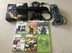CONSOLA XBOX 360 360S 250GB + 1MANETA WIRELESS +6 JOCURI + KINECKT
