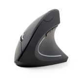MOUSE GEMBIRD, PC sau NB, wireless, 2.4GHz, optic, 1600 dpi, butoane/scroll 6/1, ergonomic, negru, &quot;MUSW-ERGO-01&quot; (timbru verde 0.18 lei)