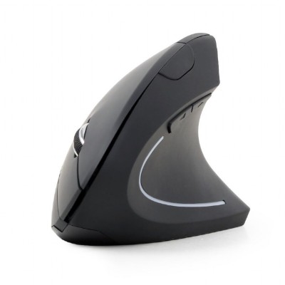 MOUSE GEMBIRD, PC sau NB, wireless, 2.4GHz, optic, 1600 dpi, butoane/scroll 6/1, ergonomic, negru, &amp;quot;MUSW-ERGO-01&amp;quot; (timbru verde 0.18 lei) foto