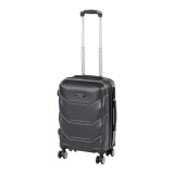 Valiză de cabină Leziter TraveLux Max, 50x40x20 cm, Carcasă rigidă ABS, Roți detașabile, Cod numeric, Negru
