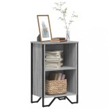 Biblioteca Gossi Gri Sonoma 50x31x74.5cm Lemn prelucrat, 2 Compartimente, Picioare Metalice